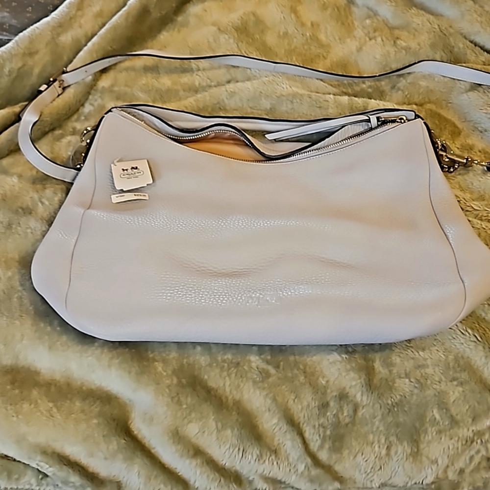 COACH SOAPSTONE LEATHER HOBO BAG